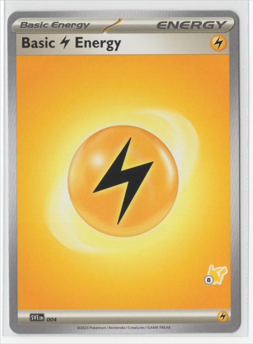 Pokemon Lightning Energy SVE 004 Pikachu Stamp #8