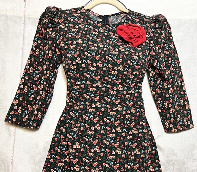 Ao Dai AT-620 Lua My Mềm Rủ Hoa Nhí XL     Nen Den Hoa Hong Do Xanh Co Tron