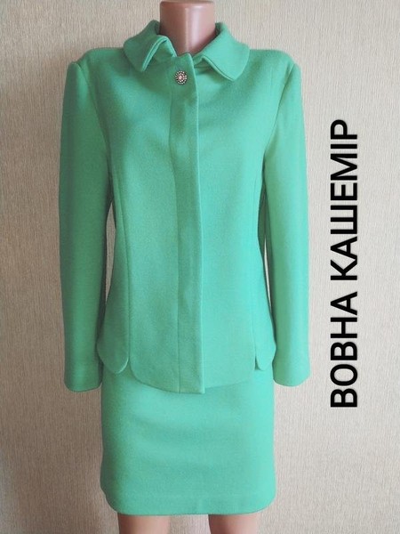 Women Marc Cain Suit Green Wool 40