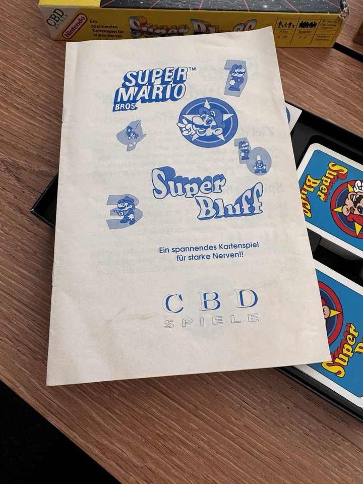 Nintendo Super Bluff – Super Mario Bros Kartenspiel (1992) – selten, vollständig - Bild 2 von 4