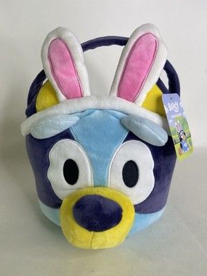 Bluey Plush Easter Egg Toy Basket Puppy Dog Blue Ruz NEW