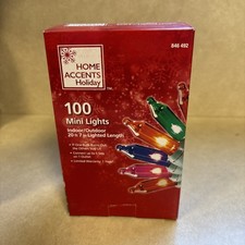 Home Accents 20ft 7 Inches 100 Multi-Colored Incandescent Mini Lights In/out