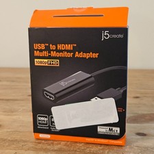 j5 Create USB to HDMI Multi-Monitor FHD Adapter For Windows/MacOS JUA258 