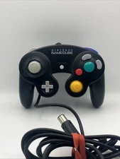 Nintendo Gamecube Black Wired Controller OEM Official Original Tested