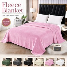 Ultra Soft Fleece Blanket Sofa Throw Lightweight Cozy Warm Plush Bed Blanket