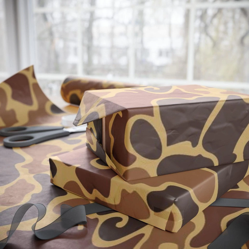 Old School Camo Hunting Wrapping Paper, Hunting Wrapping Men Wrapping Paper - Image 4 of 4