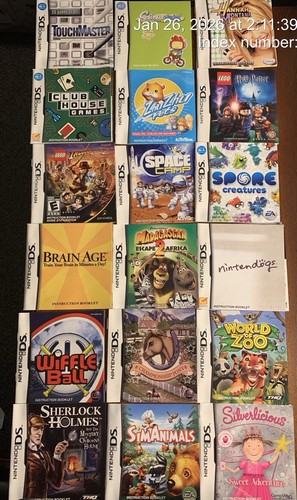 Lot of 18 / Nintendo DS / Manual ONLY / ***No Games / Instruction Booklets Only