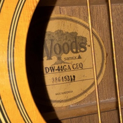 Samick Woods DW-44GA CEQ Acoustic-Electric Guitar Brown w/Gig Bag