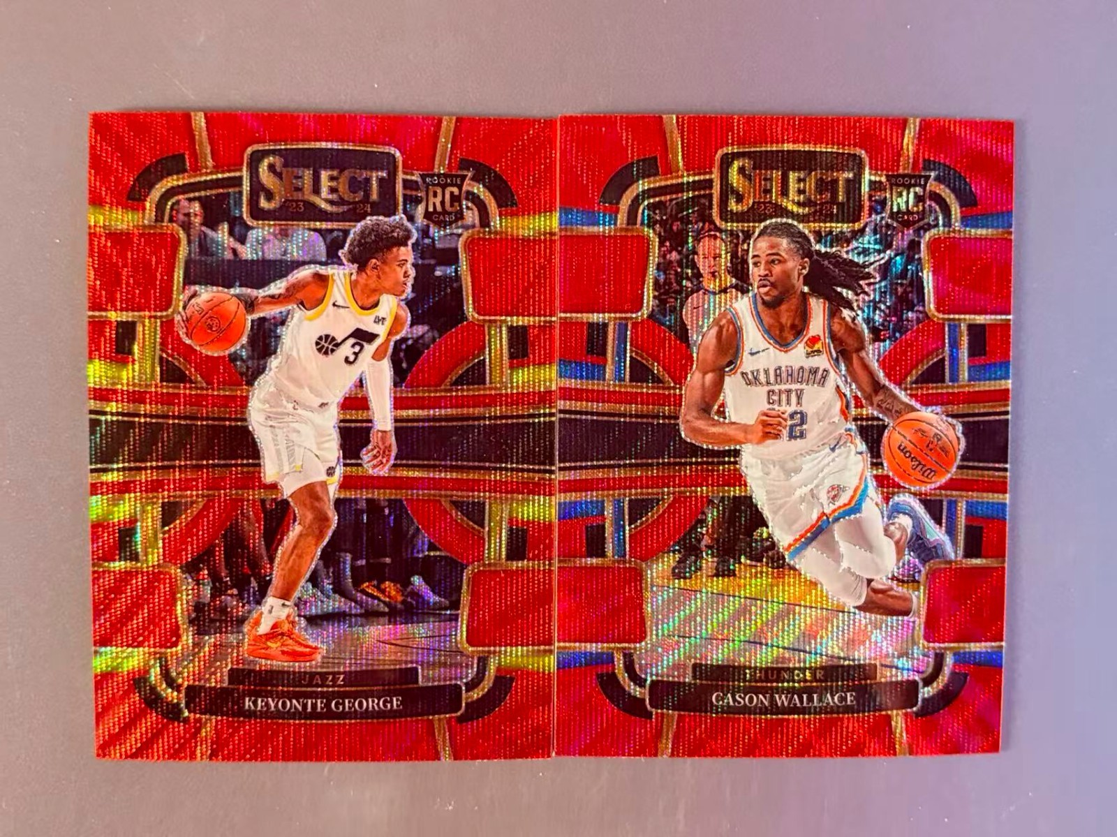 Keyonte George 2023-24 Panini Select Concourse Red Wave Prizm RC #75