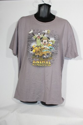 Vintage Disneyland T-Shirt XL grau Hanes Animal Kingdom Disney Mickey Goofy Dona