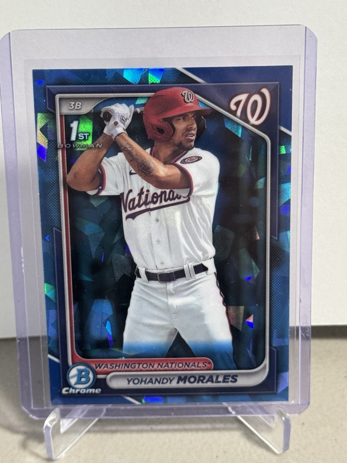 2024 Bowman Sapphire Yohandy Morales Chrome 1st Prospect #BCP-52 Nationals