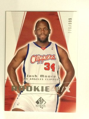 2003-04 SP Authentic #142 Josh Moore /999 Los Angeles Clippers