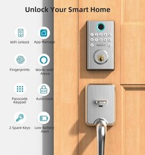 HEANTLE Smart Door Lock WiFi Fingerprint Keyless Entry Digital Keypad Deadbolt 9