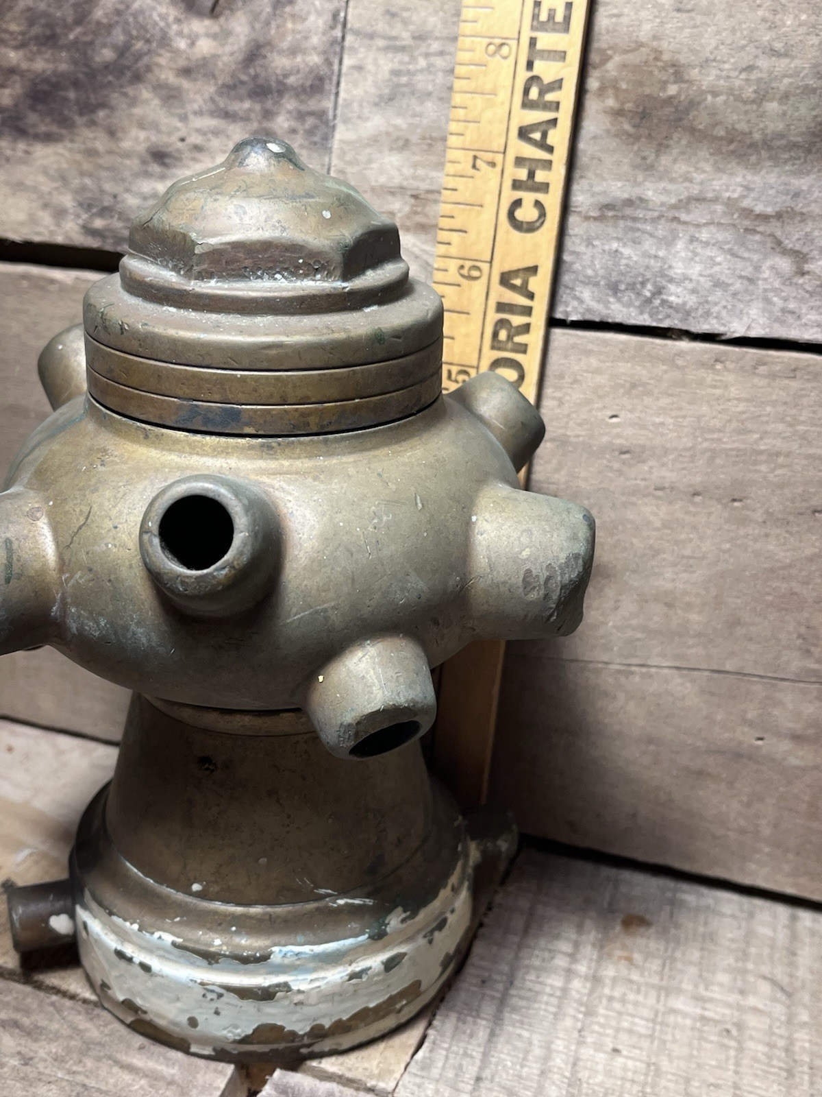 Vintage Brass Bresnan Cellar Distributor Fire Hose 3” Nozzle Basement