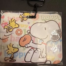 Snoopy Woodstock Peanuts Multicolor Cartoon Plastic ID Card Holder with Lanyard