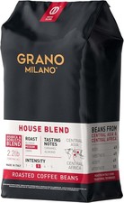 Grano Milano Coffee Beans 1kg House Blend Arabica Robusta Dark Roast Made Italy 26.42 per kilo