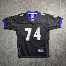 Reebok Baltimore Ravens Michael Oher 74 NFL Youth Jersey Black Size L 14-16