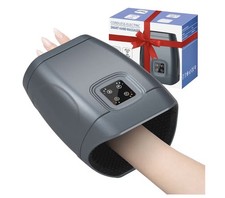 Hand Massager With Heat And Compression. 3 Levels. Cordless, Electric. Grey