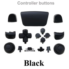 Black Playstation 5 PS5 Full Set ABXY R1 L1 R2 L2 Thumbstick D-Pad Button