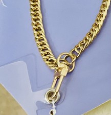 New Lanyard ID. Gold Chain Link With Gold Hardware