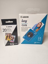 Canon Ivy CLIQ Instant Camera Printer blue and refill paper