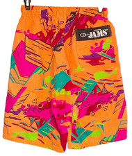Jams Original Surfline Vintage Men's Small Geometric Vintage Orange Shorts Y2k