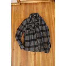 Colorado Clothing Black and Gray Flannel Mens Button Up Size Large