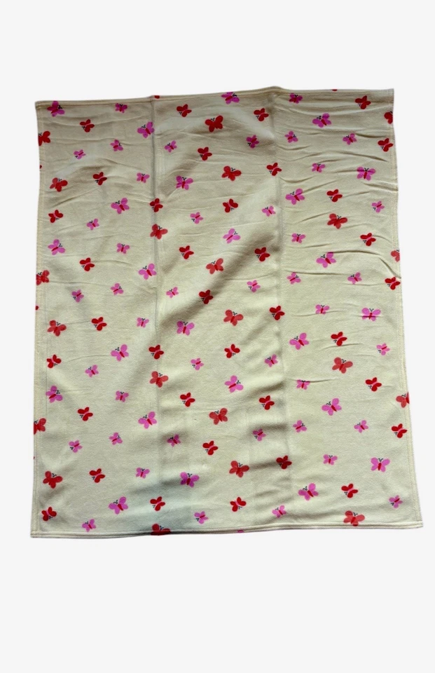 Manta de bebé Y2K Carter’s amarilla rosa mariposa microfleece seguridad Lovey 27x33 Foto 2 de 4
