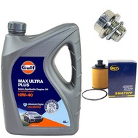 MotoröL Filter Set 10W-40 4 Liter + ÖLablassschraube FüR Suzuki Wagon R+ 1.3
