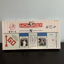 VTG New York Yankees Monopoly Collector's Edition Babe Ruth Derek Jeter MLB 2001