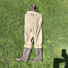 White River Stocking Foot Chest Waders - Tan - Size 3M Fly Fishing Men Women