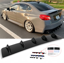 For Subaru Wrxsti Sedan Rear Bumper Diffuser 5 Fin Spoiler Lip Splitter Glossy For Subaru Wrxsti Sedan Rear Bumper Diffuser 5 Fin Spoiler Lip Splitter Glossy