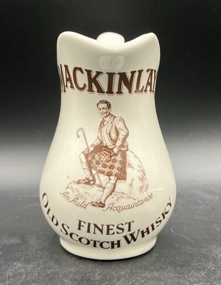 Vintage Royal Falcon Ware Mackinlay s Old Scotch Whisky Advertising Water Jug