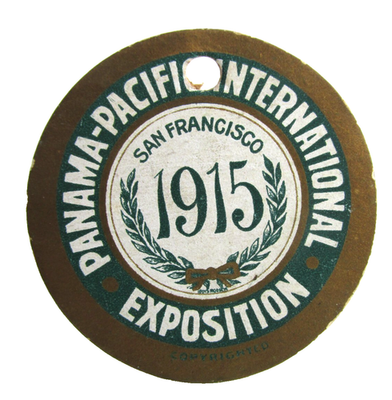 #ad #ad Rare 1915 PANAMA PACIFIC International Exposition San Francisco String Tag Badge $18.86