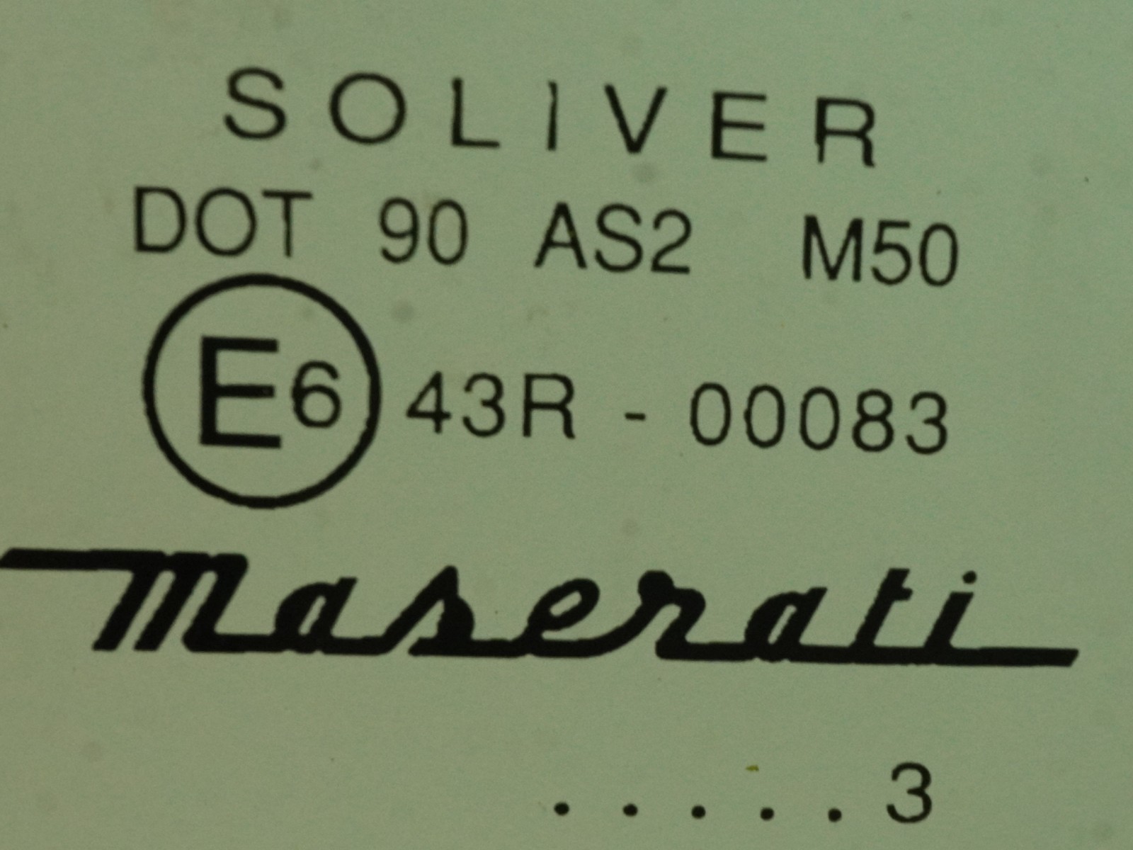 02-06 Maserati Spyder M138 Convertible Door Window Glass Front RH 43R00083 OEM