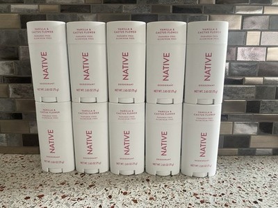 Lot Of 10 Native Vanilla & Cactus Flower Deodorant Solid 2.65 Oz Unopened