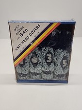 NEW Knit Golf Club Head Covers Knit Socks Blue Pom VINTAGE NOS Set Of 4 Dorson