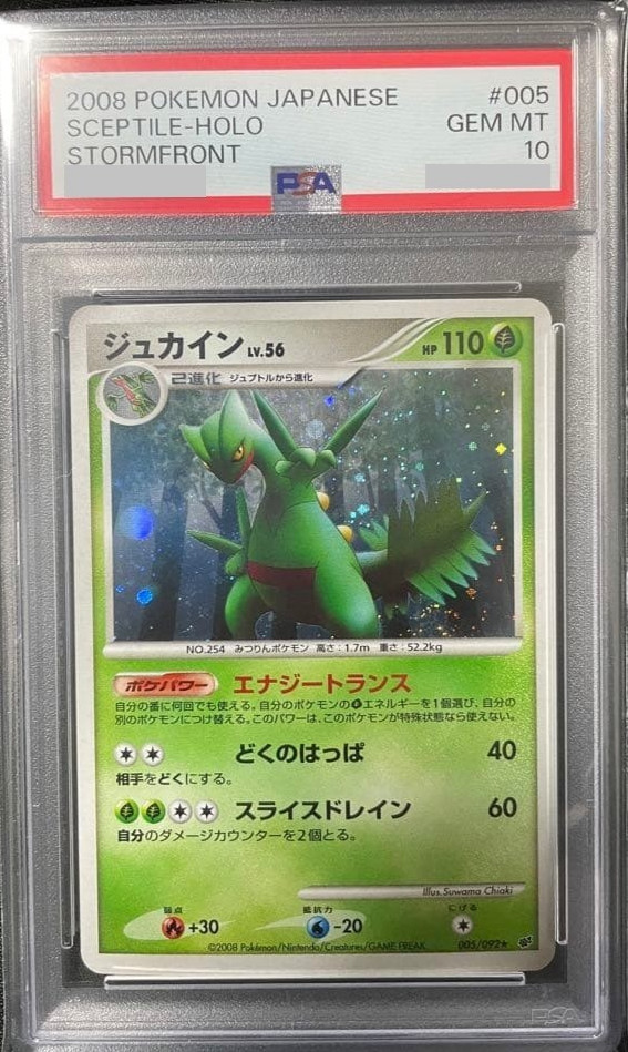 PSA 10 Sceptile 005/092 Holo Stormfront 2008 Japanese Pokemon Card Gem Mint