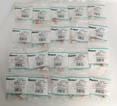 20 Panduit NetKey NK6TMOR Cat6 Jack Orange Tool-less RJ45 Keystone NEW Lot