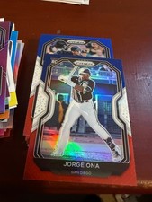 2021 Panini Red,White,Blue Prizm #209 Jorge Ona Rookie Card RC San Diego Padres. rookie card picture