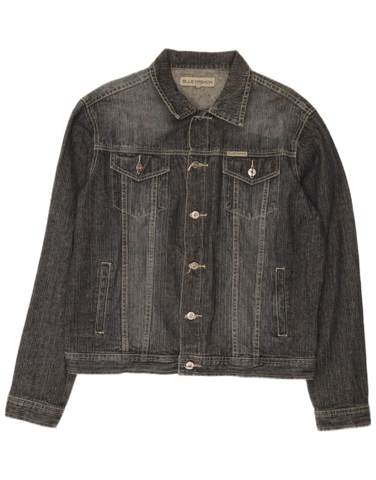 Vintage Mens Denim Jacket UK 40 Large Blue Cotton BK01