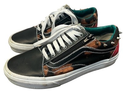 Vans Old Skool Lace Side Zip sneakers Vans Tartan Daze Spikes  Men's 6.5 Wom 8