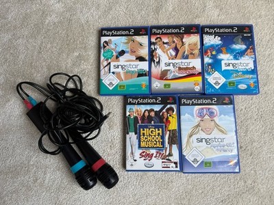 SingStar Paket für PlayStation 2   inkl. Mikrofone & 5 Spiele
