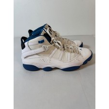 Air Jordan 6 Rings Basketball Sneakers Mens White Blue Twelve