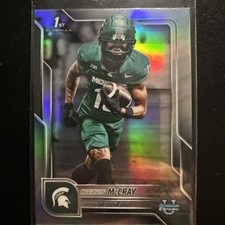2025 Bowman Chrome U 1st Rookie Refractor Chrishon McCray Michigan State