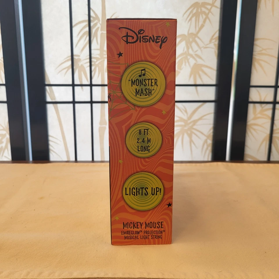 HTF Disney Halloween Mickey Moving Projection Pumpkin String Lights Monster Mash - Image 3 of 4