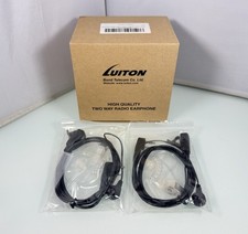 2 Pack Luiton Walkie-Talkie Earpiece Headset w/ Mic for BaoFeng Radio 2 Pin NEW