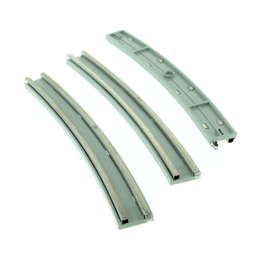 3X Lego Electric Track Metal 12V Light Gray Curved Curve Train Type1 3241B