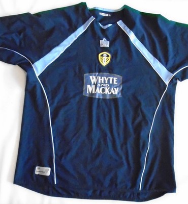 Leeds United Saison 2005 06 Auswärtstrikot blau Admiral weiß Mackay Herren XL LESEN!
