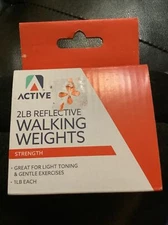 Active Reflective Walking Weights 2Pound Pair ~ New